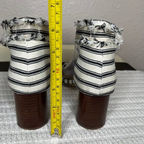 Sole Society So-Helgah Womens Block Heel Fringe Striped Ankle Strap Sandal 6M - Picture 9 of 9